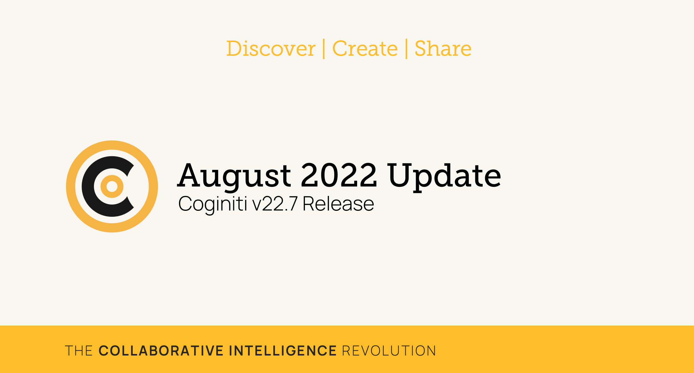 Coginiti August 2022 update announcement